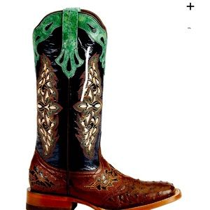 Lucchese Women's Handmade 1883 Amberlyn Full Quill Ostrich Western Boots